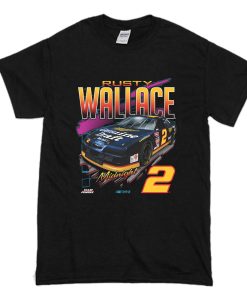 Rusty Wallace Black Vintage Car T Shirt (Oztmu)