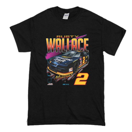 Rusty Wallace Black Vintage Car T Shirt (Oztmu)