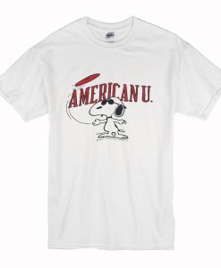 Vintage 70s Champion Snoopy American University T-Shirt (Oztmu)