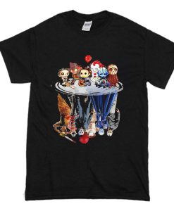 Horror movie characters water mirror reflection T Shirt (Oztmu)