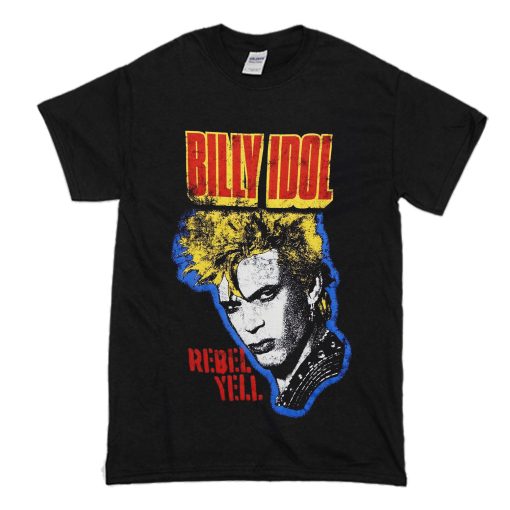 Billy Idol Rebel Yell Girls T-Shirt (Oztmu)