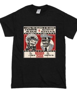 Zombie Jesus VS Robot Hitler T Shirt (Oztmu)