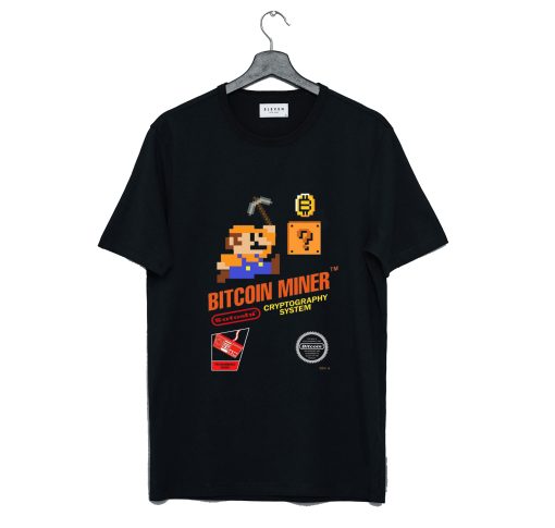 Bitcoin Miner Super Mario Kripto T Shirt (Oztmu)