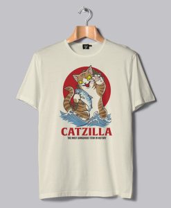 Catzilla White T Shirt (Oztmu)