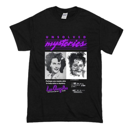 Unsolved Mysteries Black Dahlia T-Shirt (Oztmu)