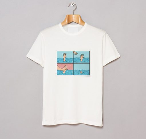 Drowning High Five T Shirt (Oztmu)