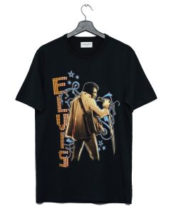 Liquid Blue Elvis Print T Shirt (Oztmu)