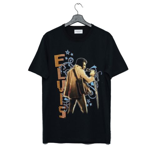 Liquid Blue Elvis Print T Shirt (Oztmu)