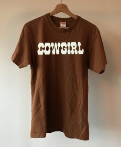 Brown cowgirl graphic T Shirt (Oztmu)