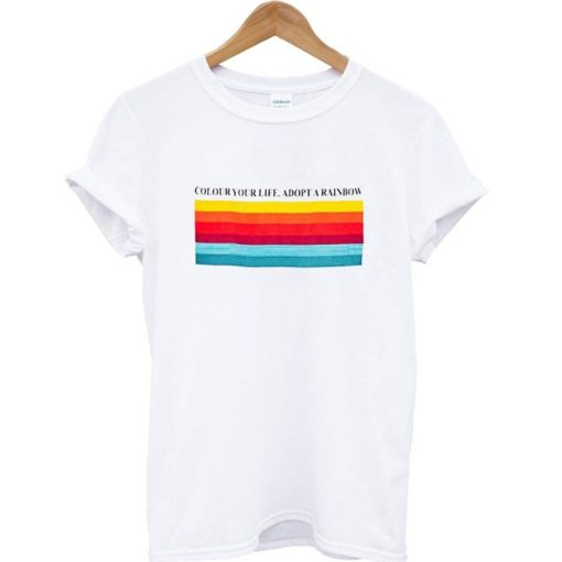 Color Your Life Adopt a Rainbow T-Shirt (Oztmu)