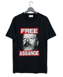 Free Julian Assange T Shirt (Oztmu) Black