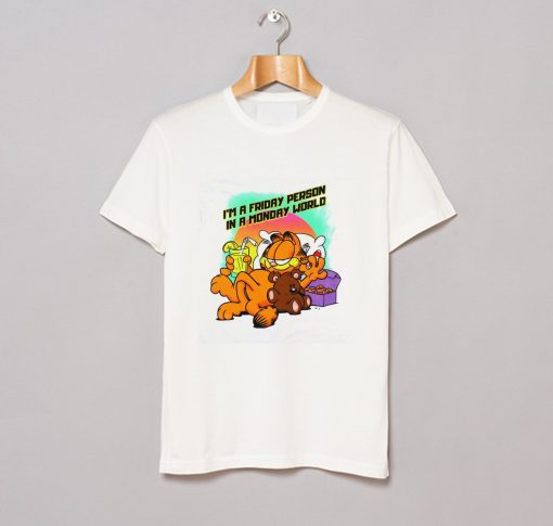 Garfield Mens' I'm A Friday Person In A Monday World T Shirt (Oztmu)