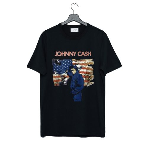 Johnny Cash USA Flag T Shirt (Oztmu)