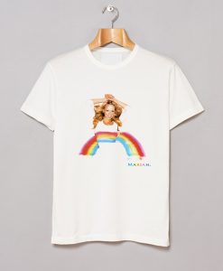 Album Merch Tour Mariah Carey Rainbow T Shirt (Oztmu) White