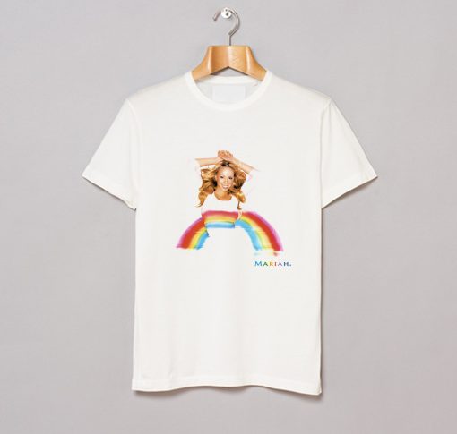 Album Merch Tour Mariah Carey Rainbow T Shirt (Oztmu) White