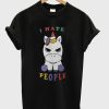 Baby Unicorn I Hate People T-Shirt (Oztmu)