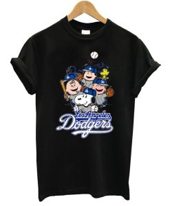 Peanuts Gang Los Angeles Dodgers Baseball Snoopy T-Shirt (Oztmu)