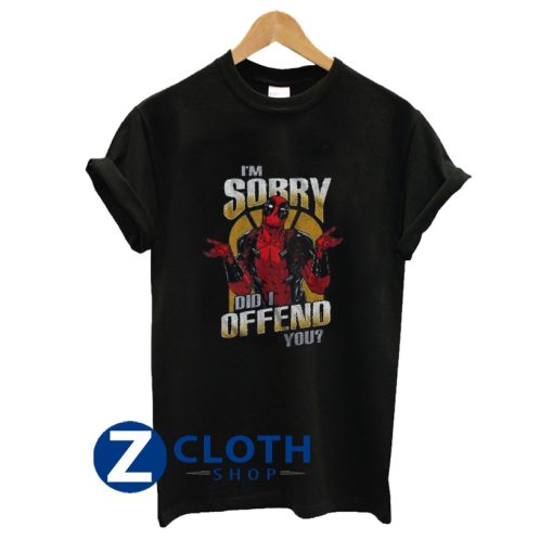 Marvel Deadpool Sorry Did I Offend Adult Tee Graphic T-Shirt AA