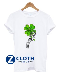 Shamrock Hand Skeleton T-Shirt AA