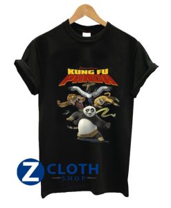 kung fu panda group shot action portrait movie logo t shirt AA