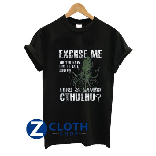 lord savior cthulhu funny parody religion t shirt AA