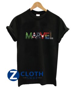 marvel avengers character text portrait t shirt AA