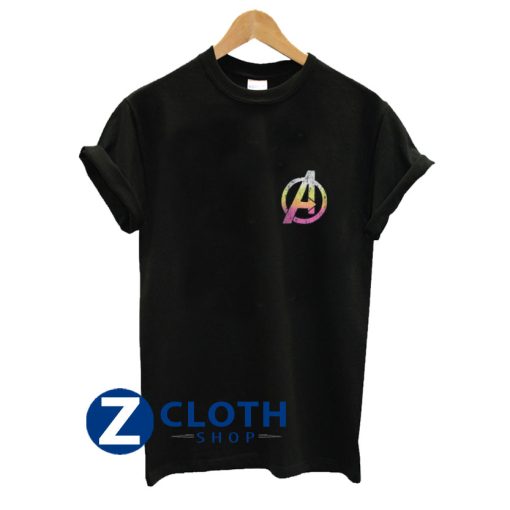 marvel avengers distressed classic logo graphic t shirt AA