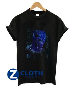 marvel black panther movie geo tech purple portrait t shirt AA