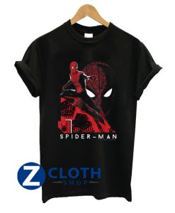 marvel spider man far from home portrait tech background t shirt AA