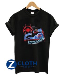 marvel spider man into the spider verse miles kick t shirt AA