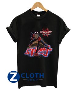 marvel spider man spiderverse miles morales climb t shirt AA