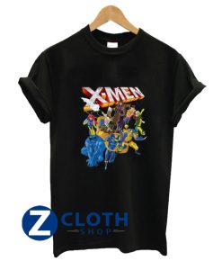 marvel x men vintage group shot logo t shirt AA