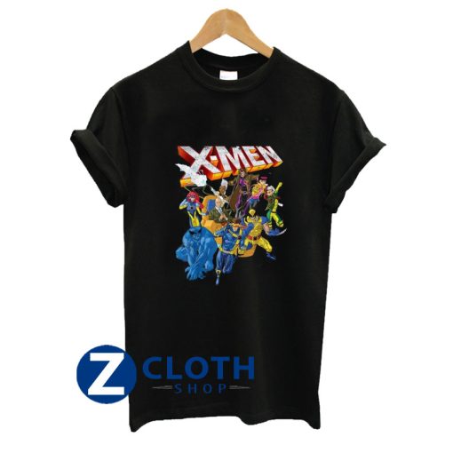 marvel x men vintage group shot logo t shirt AA