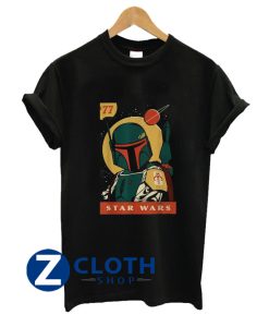 star wars boba fett retro comic cover t shirt AA