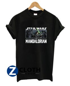 star wars the mandalorian luke skywalker vs dark troopers t shirt AA