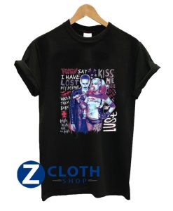 suicide squad harley and joker t shirt AA