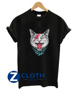 David Bowie Stardust Cat T-Shirt AA