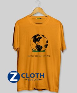 Earth Gadsden Flag Don’t Tread on Me T-Shirt AA