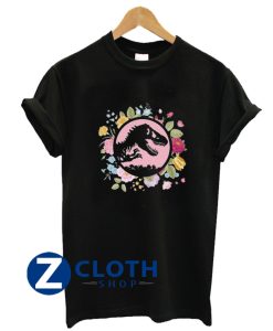 Floral Jurassic Park T-Rex T-Shirt AA