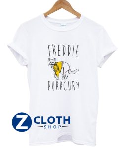 Freddie Purrcury Cat Parody T-Shirt AA