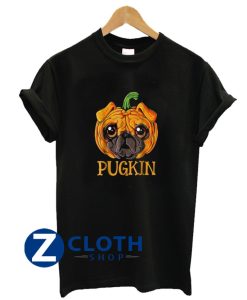 Pugkin Pug Pumpkin Halloween T-Shirt AA