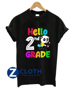 Back to School Hello 2nd Grade Teacher Student Cute shirt AA