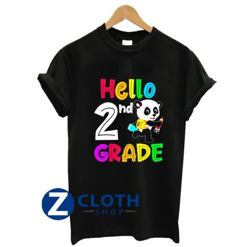 Back to School Hello 2nd Grade Teacher Student Cute shirt AA