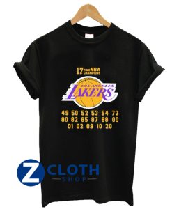 Los Angeles Lakers 17 Time Nba Champions T-Shirt AA