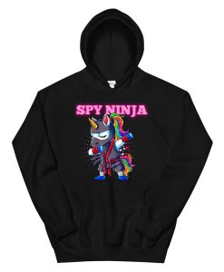Cool Spy Gaming Ninjas Unicorn Gamer Boy Girl Kids Spy Ninja Hoodie AA