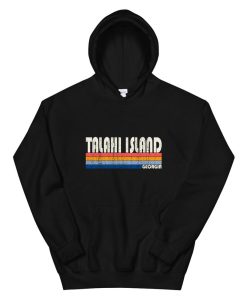 Retro Vintage 70S 80S Style Talahi Island Ga Hoodie