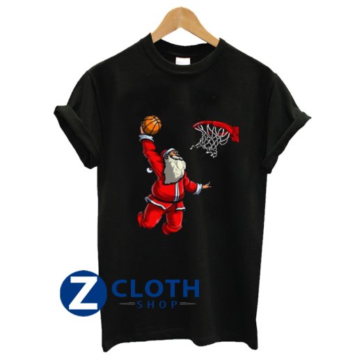 Basketball Santa Christmas Hat Ball T-Shirt AA