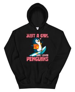 Animal Antarctica Women Girls Kids Gift Surfer Penguin Hoodie AA