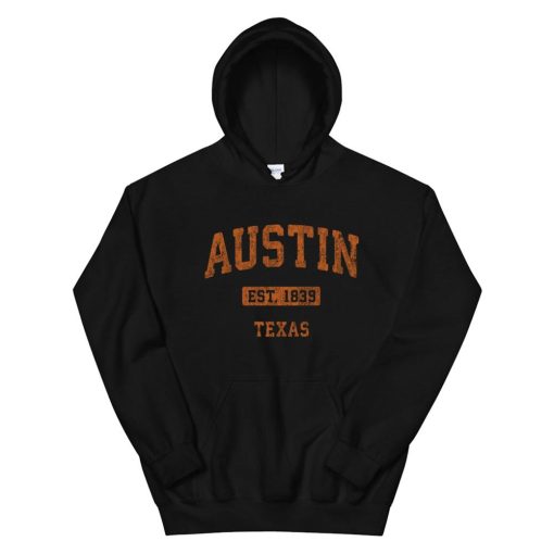 Austin Texas Tx Vintage Athletic Sports Hoodie AA