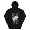 Bass Fishing Camouflage Flag Big Mouth On Back Hoodie AA